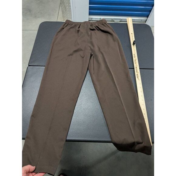 NWT Kim Rogers Pants Brown Elastic Waist Women's Size 8P - Picture 3 of 7